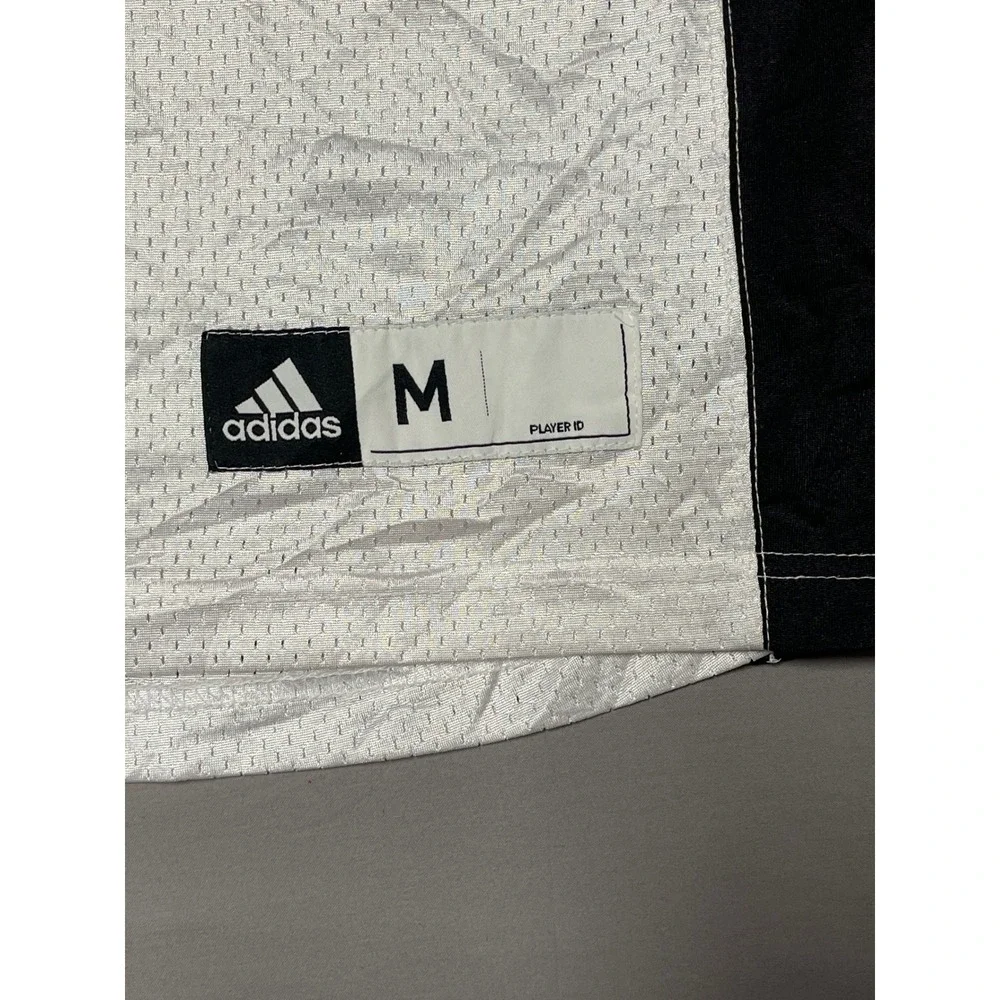 Adidas El Camino Football Jersey Mens Medium White Black Mesh Athletic Shirt